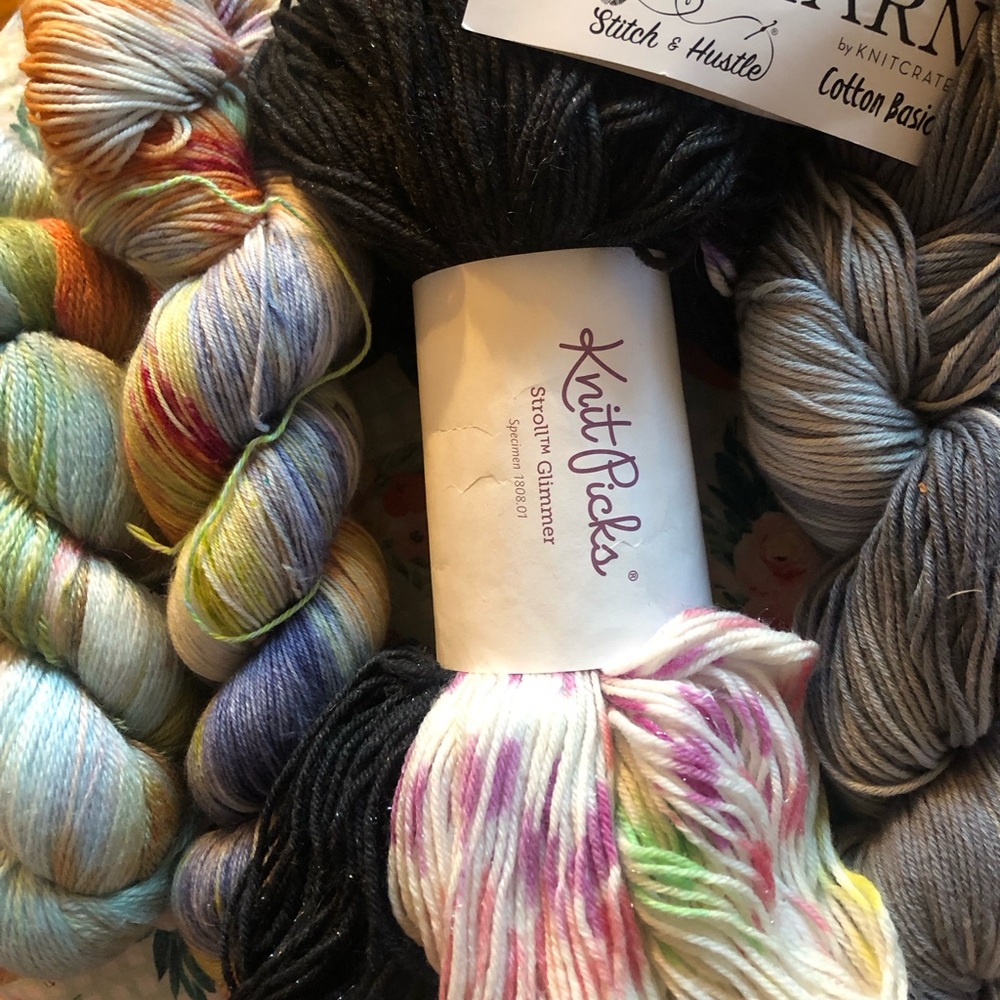 Yarn bundle 4 unused skeins total
